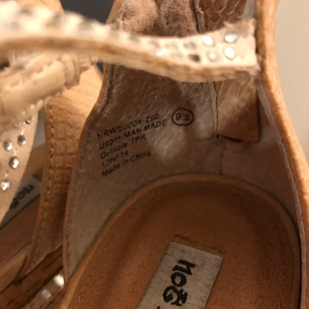 Not Rated Tan Rhinestone Wedges - Picture 3 of 4